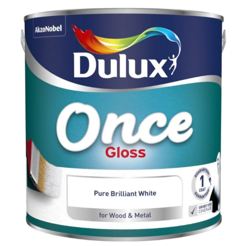 Dulux Once Gloss Pure Brilliant White 2.5ltr