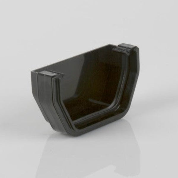 Brett Martin Gutter 114mm Squarestyle External Stopend Black