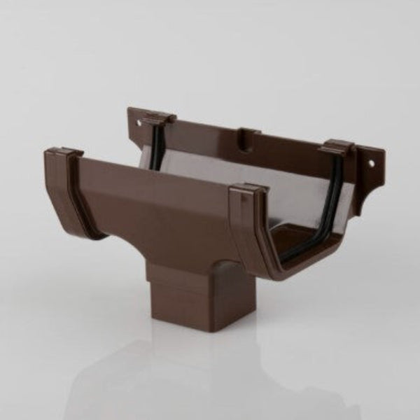 Brett Martin Gutter 114mm Squarestyle Running Outlet Brown