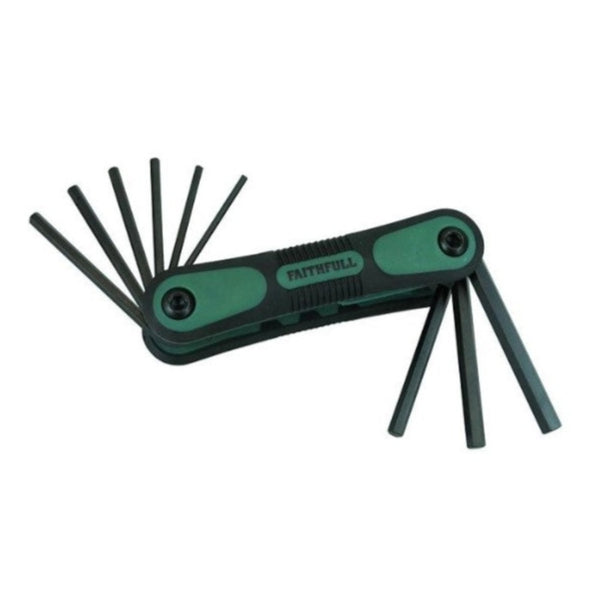 Faithfull Folding Hex Key Set Imperial